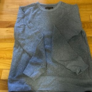 Banana Republic mens blue waffle neck crew neck